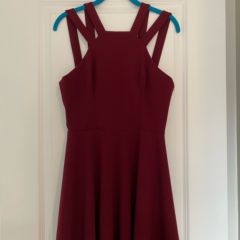 B Darlin Skater Dress - Wine